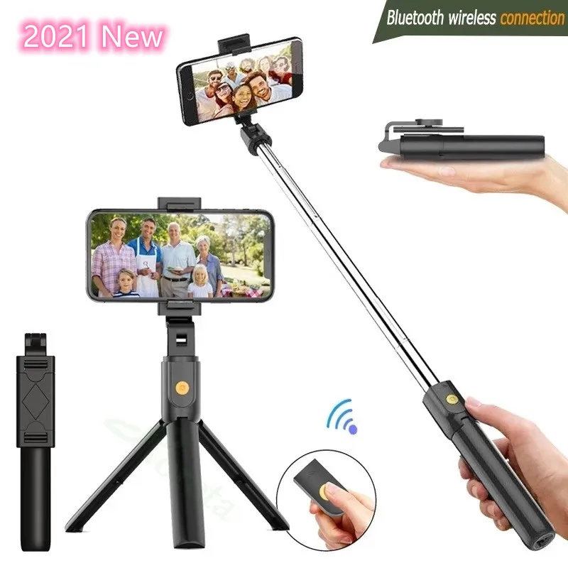 

4 In 1 Selfie Stick Phone Tripod For iPhone Huawei Samsung Extendable Bluetooth Wireless Monopod Stand Stick For Mobile Phone