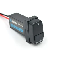usb car charger connector socket voltmeter adapter voltage display for mitsubishi asx lancer outlander pajero fortis