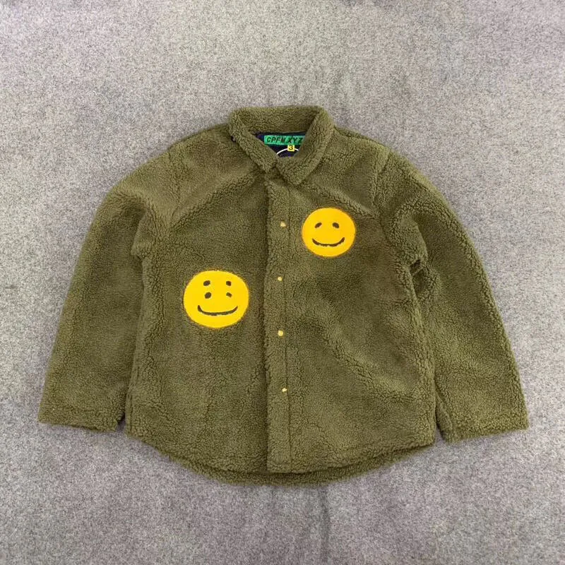 1 Новинка CPFM. XYZ куртка для мужчин и женщин высокое качество Smiley Face теплый зеленый красный синий Kanye CPFM. XYZ куртки пальто - Цвет: 1