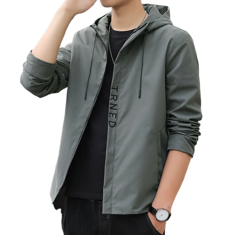 

Workwear jacket men's jacket spring and autumn 2021 new Korean style trendy hooded casual plus size top