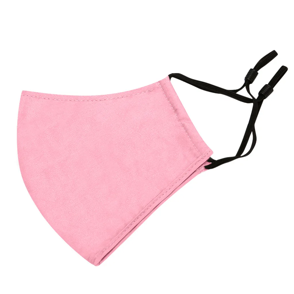 Многоразовая маска для лица черная мягкая моющаяся Крышка рта хлопковая синяя