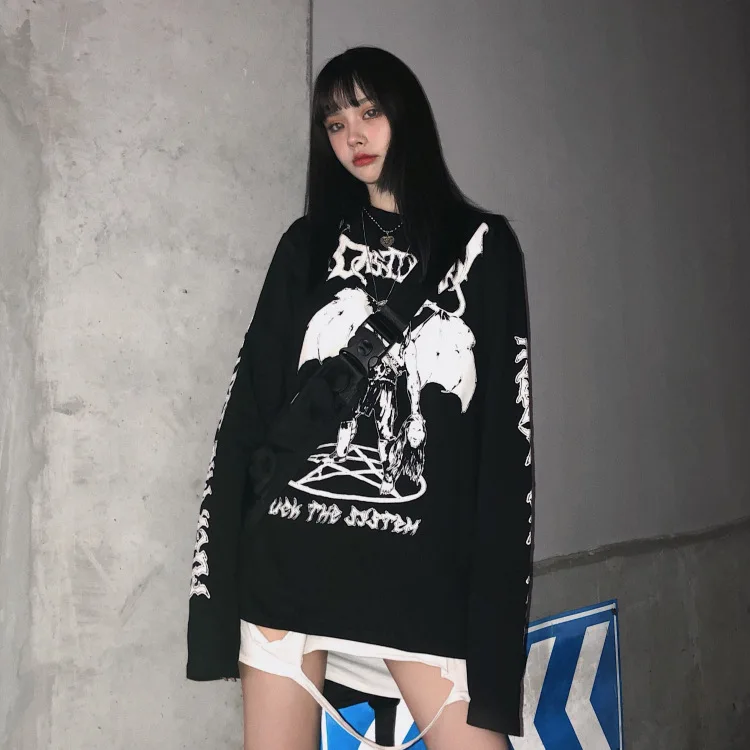 Женская футболка большого размера harajuku camiseta mujer на осень новинка 2019 женская с