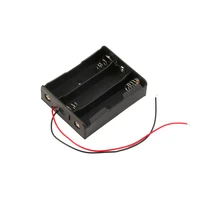 3 x 18650 battery storage case holder diy plastic box container with wire leads for 18650 batteries