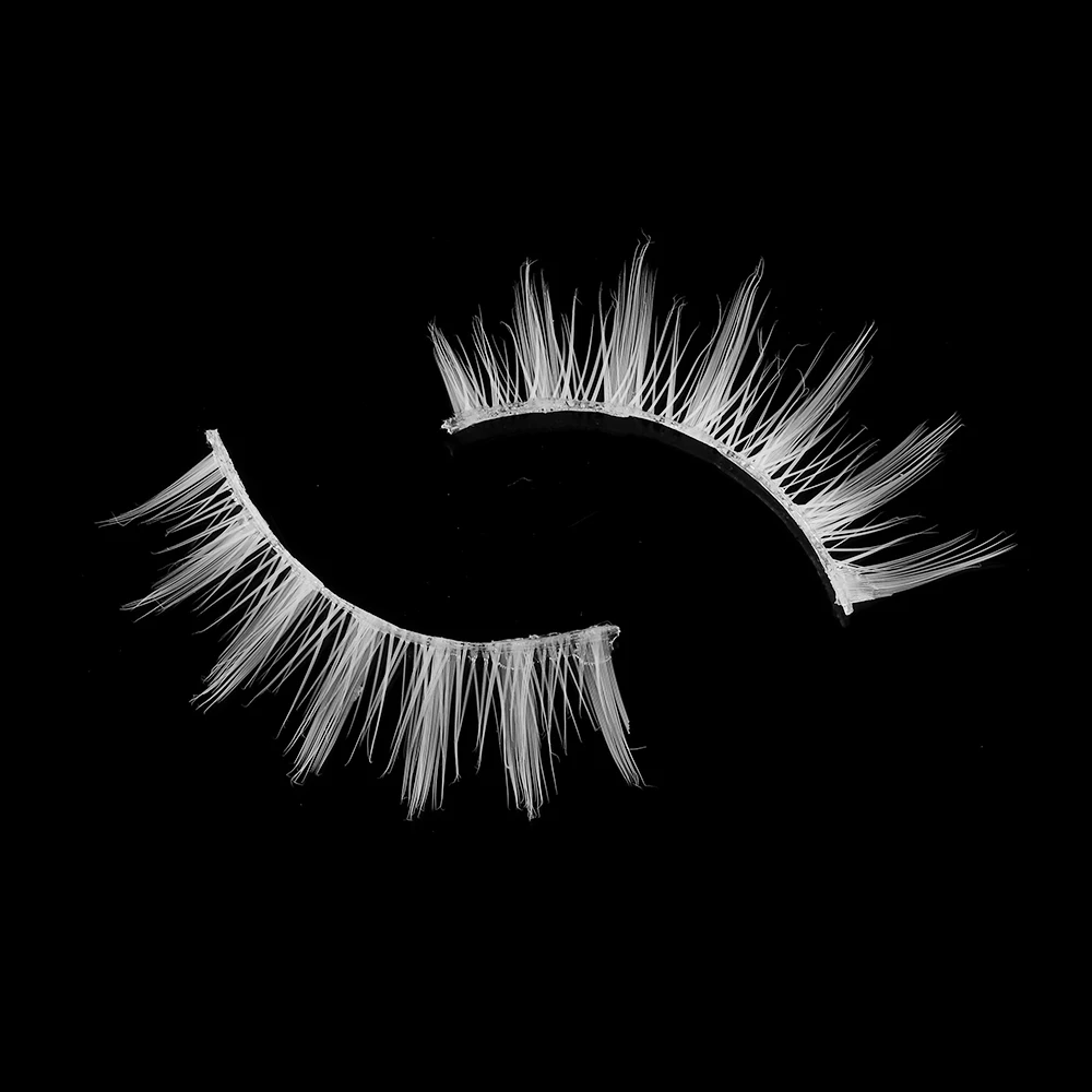 1 пара новых Белых накладных ресниц Длинные Накладные ресницы из Натурального