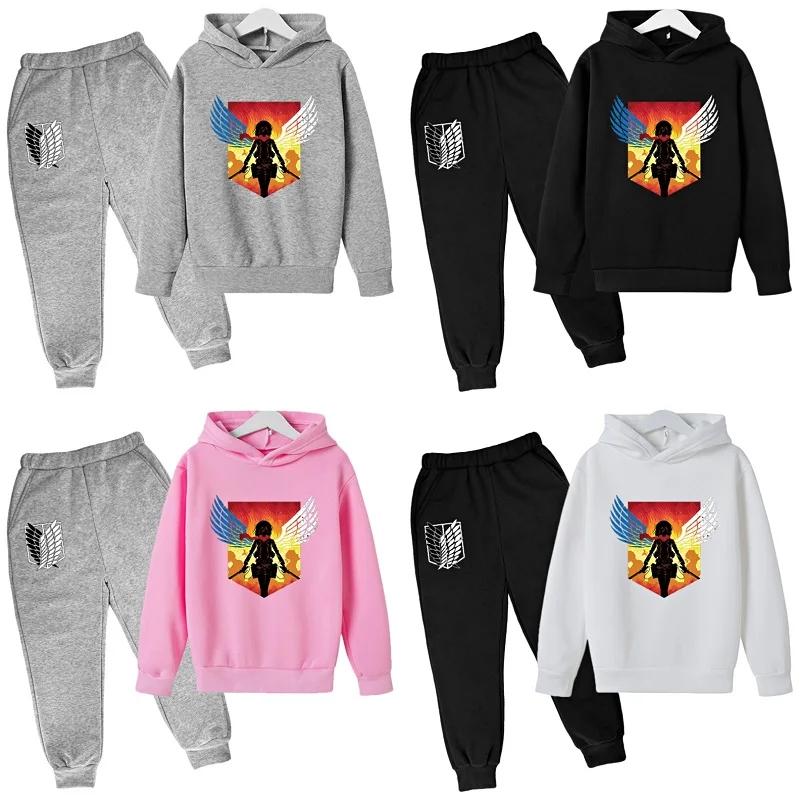 

Japan Anime Tokyo Ghoul Graphic Clothes Hoodie For Girls Boy Cartoon Kids Children Spring Autumn Teens 2Pieces 2021New Clothing