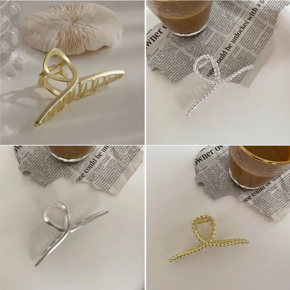 

New Fashion Women Hair Claws Matte Metal Hair Clip Claw Hairgrip Headwear Girls Ornaments Hair Accessories Styling Tools