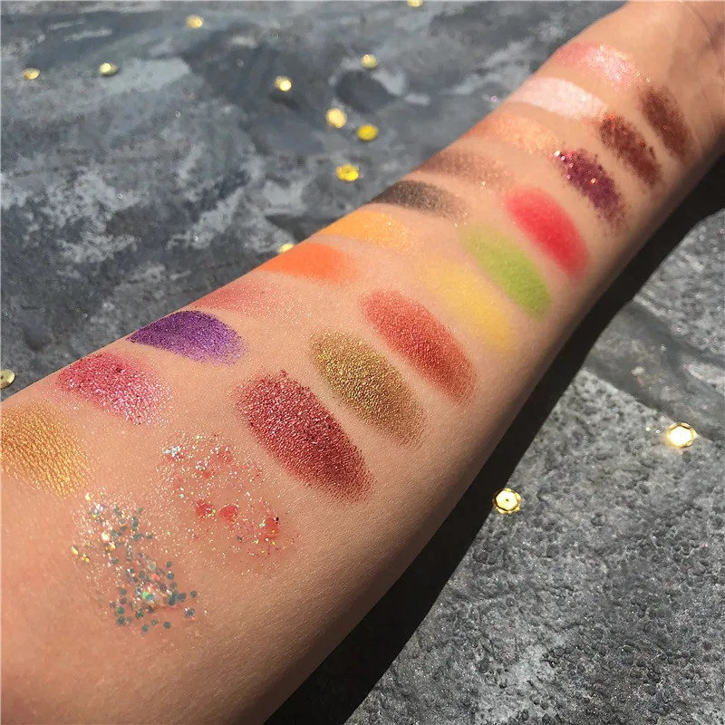 35 Color Diamond Holographic Eyeshadow Palette Shimmer Matte Creamy Metallic EyeShadow Pallete Glitter Pigmented Makeup Palette