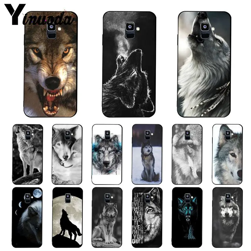 

Yinuoda angry Animal wolf Face Phone Case For Samsung Galaxy A7 A50 A70 A40 A20 A30 A8 A6 A8 Plus A9 2018