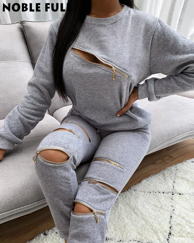 

Lounge, одежда спортивный костюм с молнией для женщин фитнес с круглым вырезом с длинными рукавами кофта для бега наивысшего с узкие брюки комп...
