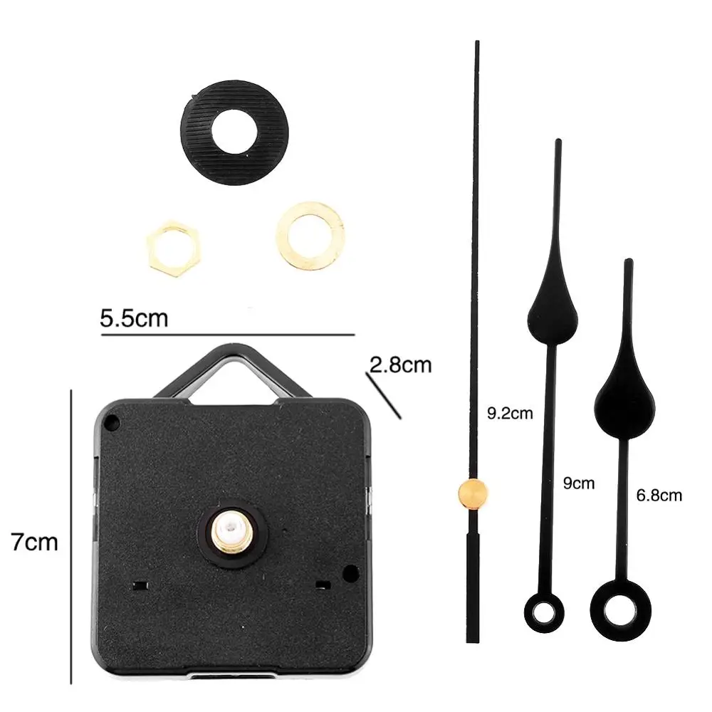 Новые модные часы механизм движения DIY запасные част ремонт с черными руками