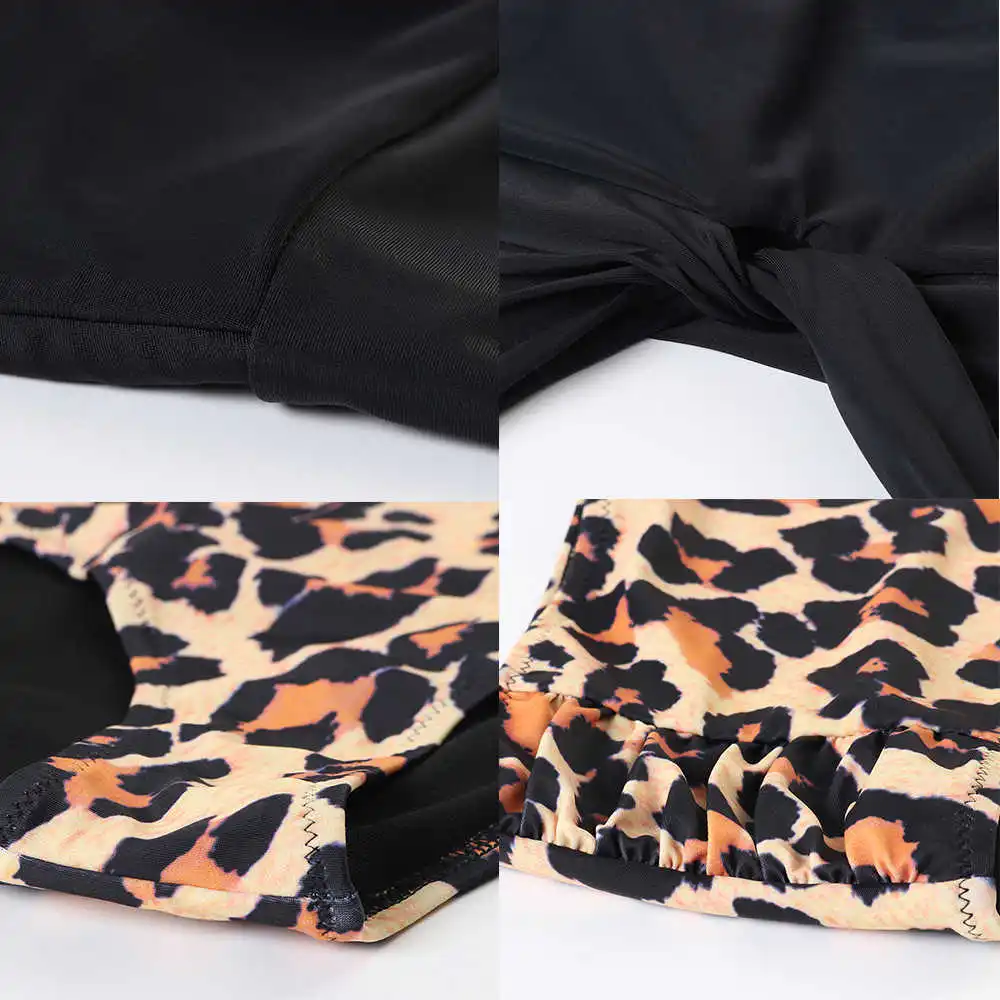 

Bikini High Waist Women's Swimwear 2021 Push Up Swimsuit Sexy Bathing Suit Female Vest Bikini Set Leopard Swim Suit Beachwear