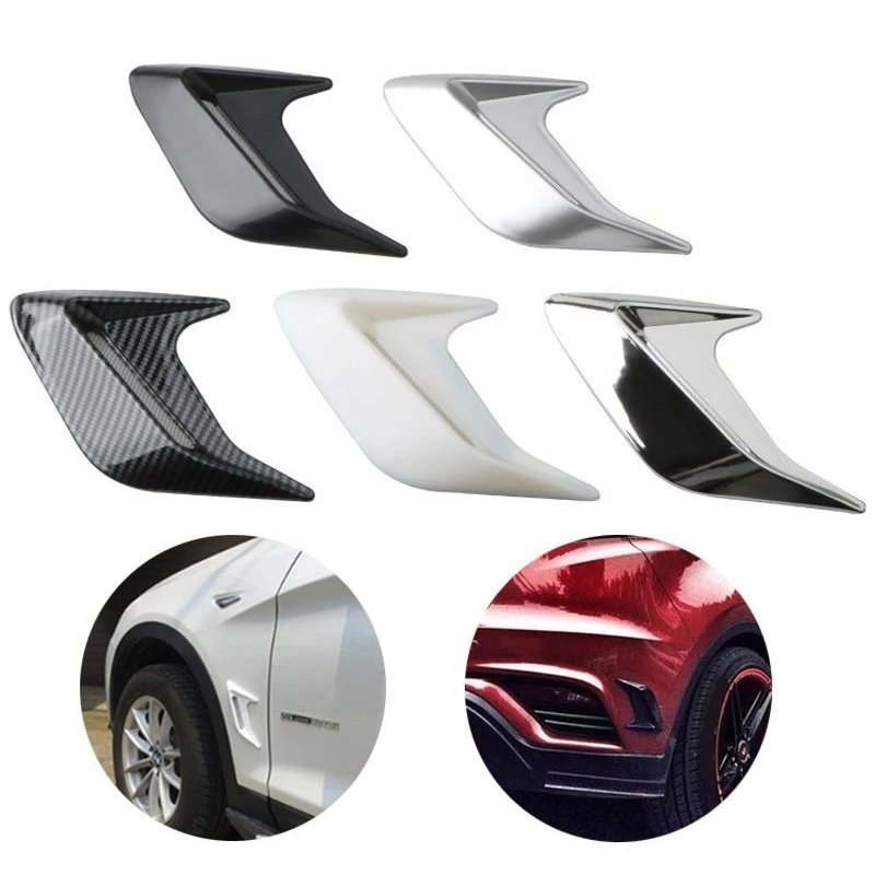 

2pcs 3D Car Air Outlet Side Shark Gill Sticker Board Simulation Automobile Hood Decoration Car Styling Stickers For BMW G20