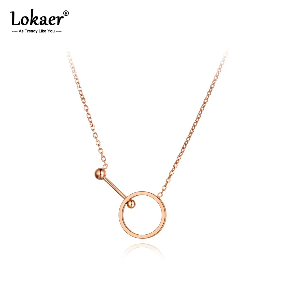 Женское Ожерелье из титановой стали под розовое золото|ball necklace|rose goldrose gold chain |