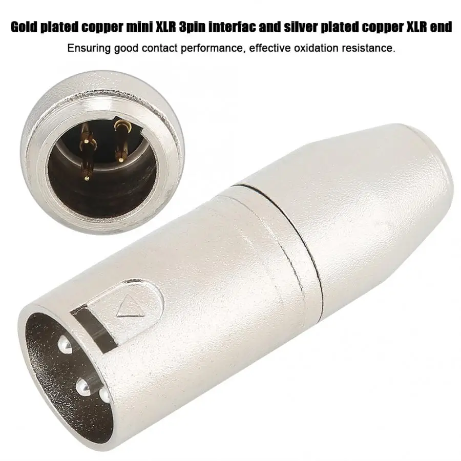 Медный мини адаптер XLR 3pin с золотым покрытием 2 шт.|Коннекторы и разъёмы| |