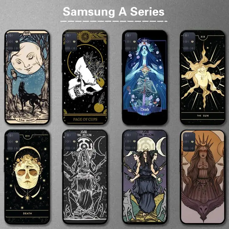 

Triple Moon Goddess Hecate Tarot Phone Case For Samsung A6 A7 A8 A10 A11 A20 A21 A30 A31 A40 A50 A70 A80 A91 Plus S E Cover