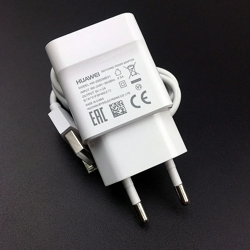 huawei 5V2A зарядное устройство ЕС Быстрая Зарядка адаптер питания usb микро кабель для p9 8 lite honor 8x 7x y6 y7 y9 p smart z