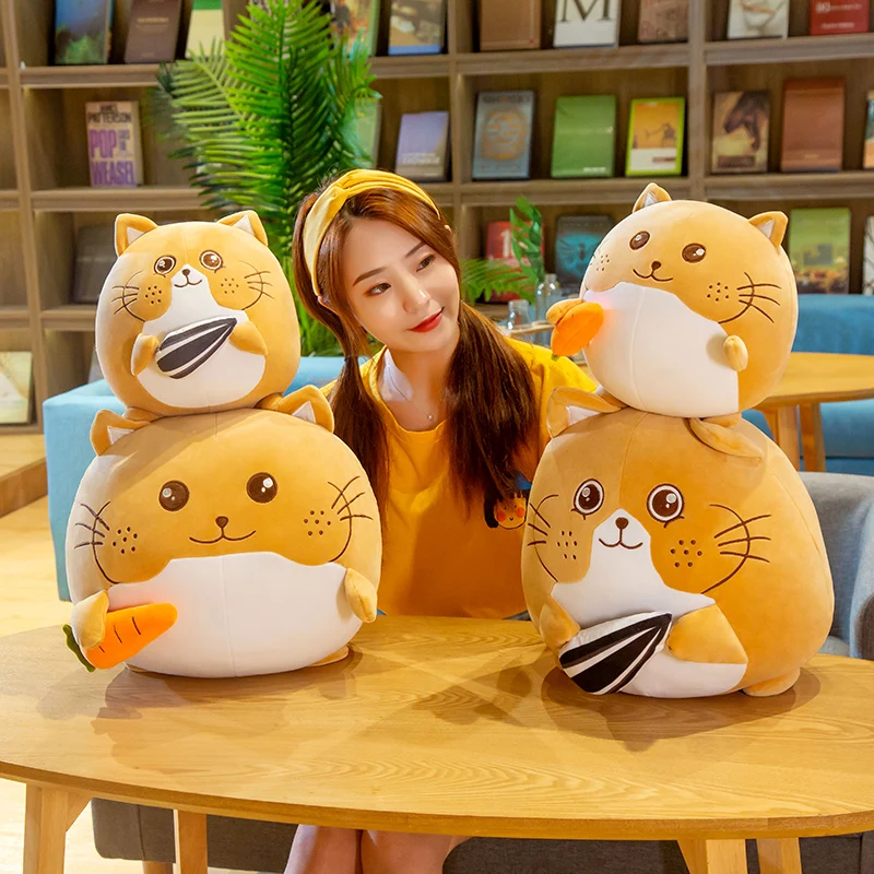 Хороший Huggable горячий 1 шт 25 см/40 см мягкий плюшевый Толстый Круглый хомяк кукла