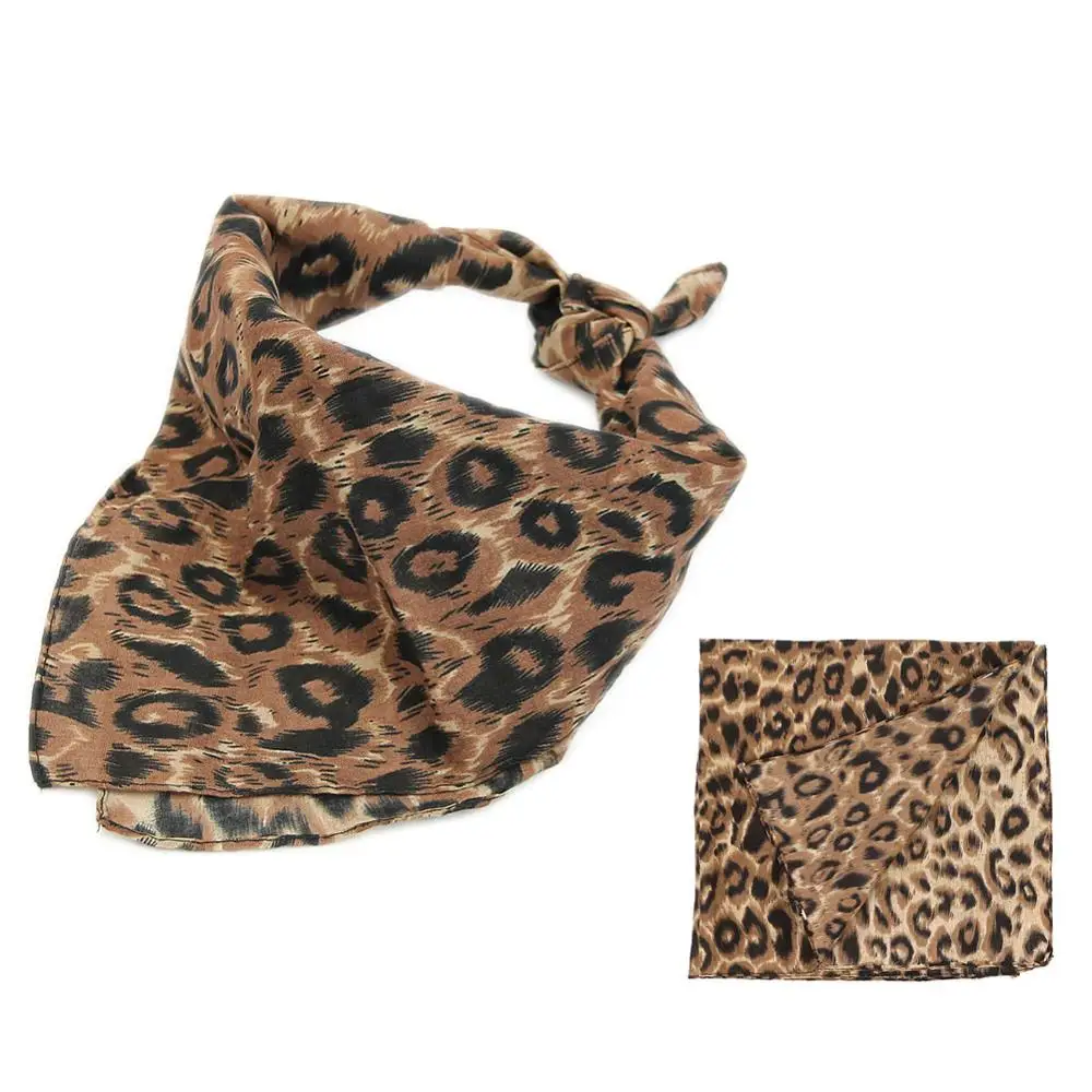 Бандана с леопардовым принтом двусторонняя повязка на голову шарф | Спорт и