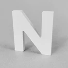 Деревянные деревянные буквы 5 см, Белый Алфавит для украшения свадебной вечеринки, дня рождения, индивидуальный дизайн с именем