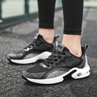 Обувь для бега; Женская дышащая повседневная обувь на открытом воздухе светильник Вес спортивная обувь повседневная обувь для ходьбы на плоской платформе, Дамская обувь кроссовки черного цвета