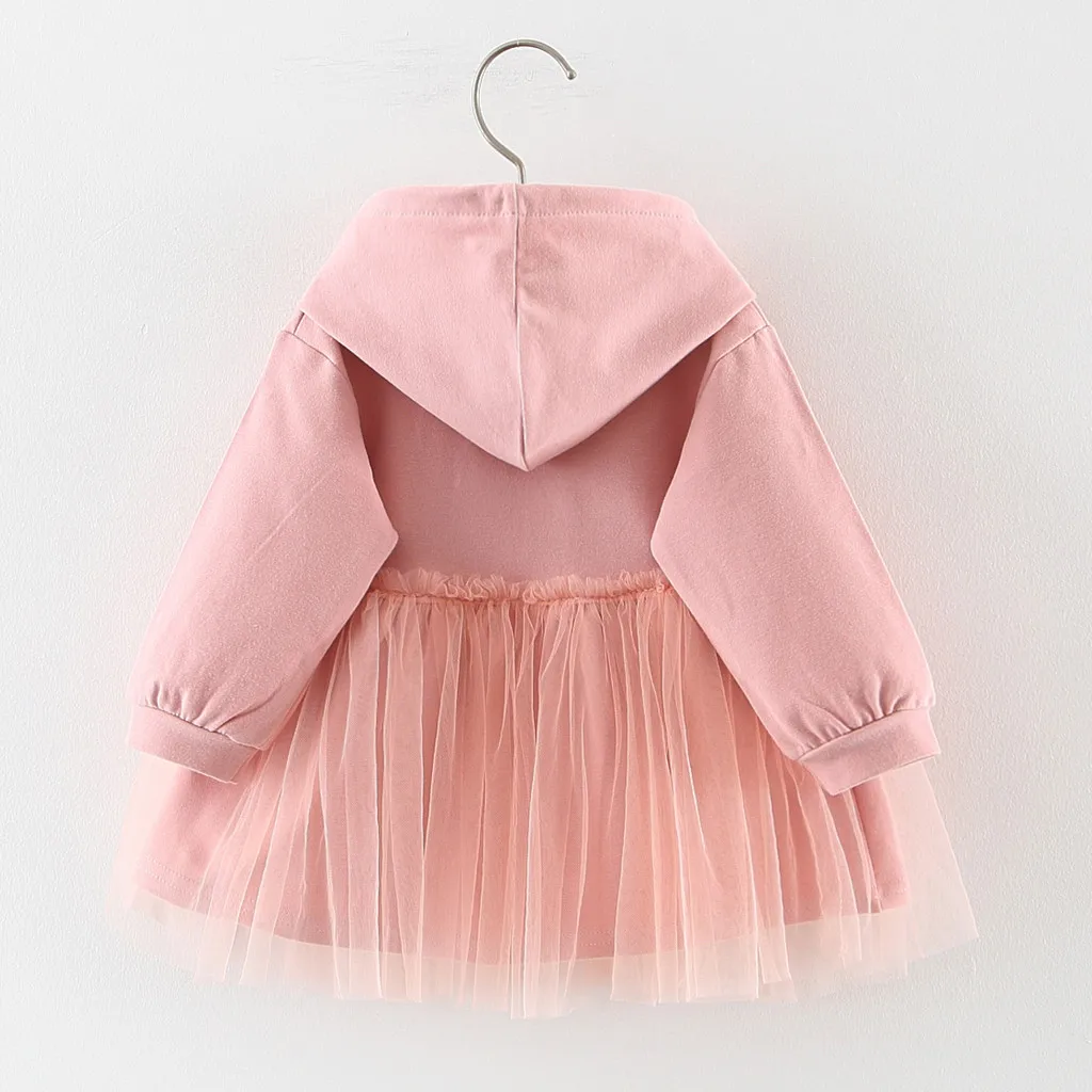 Платье; платье для девочек; vestidos; Детские платья для девочек; vestido infantil; рождественское Новое Повседневное платье в стиле пэчворк с длинными рукавами и капюшоном; Z4
