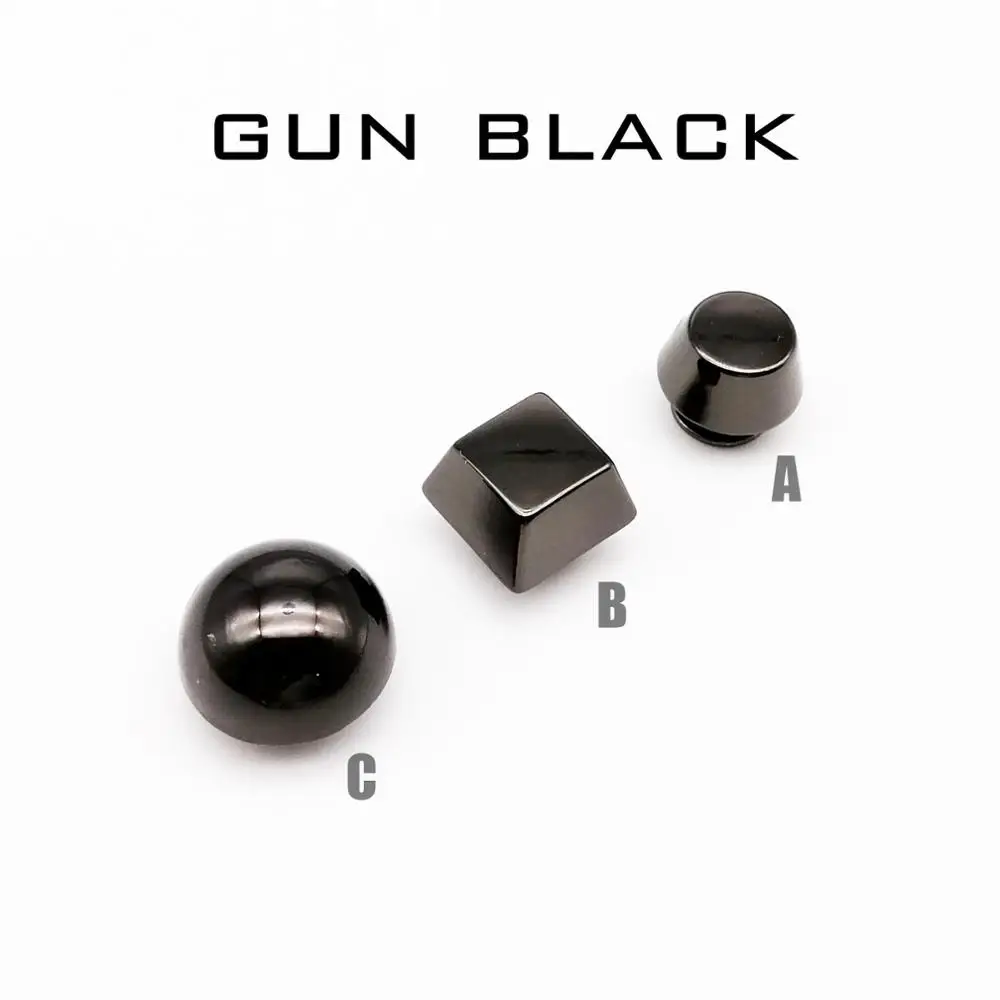gun black 8 шт. металлическая Высококачественная кожаная сумка Сумочка Кошелек Нижняя защита ног элемент для нейл-арта ремень закручивающаяся задняя часть заклепка для пуговицы Спайк - Цвет: gun black