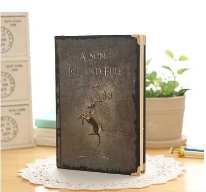 Записная книжка "Игра престолов", записная книжка "Песнь Льда и Огня", размер А5, офисные канцелярские принадлежности, Офисная записная книжка для студентов - Цвет: Кофе