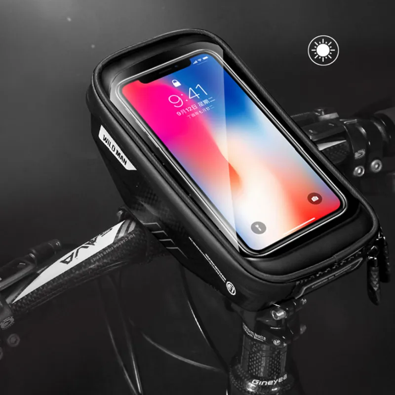 

Bicycle Handlebar Bag Mobile Touch Screen Mobile Phone Package Rain MTB Bike Road Bike Front Tube Bag Sensitive Touch Screen