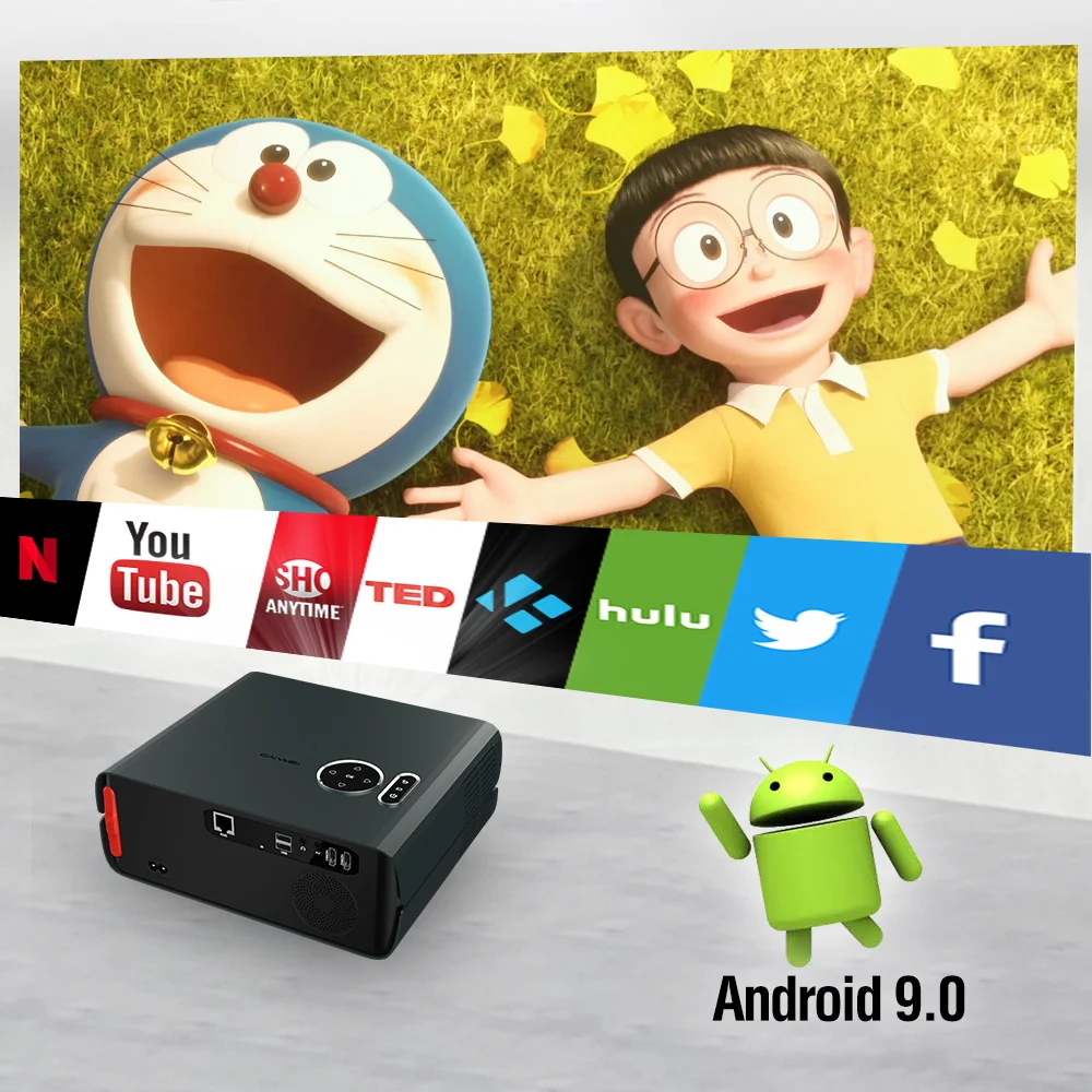 Full Hd проектор 1080 P домашний кинотеатр видео Led 6000 люмен беспроводной Airplay