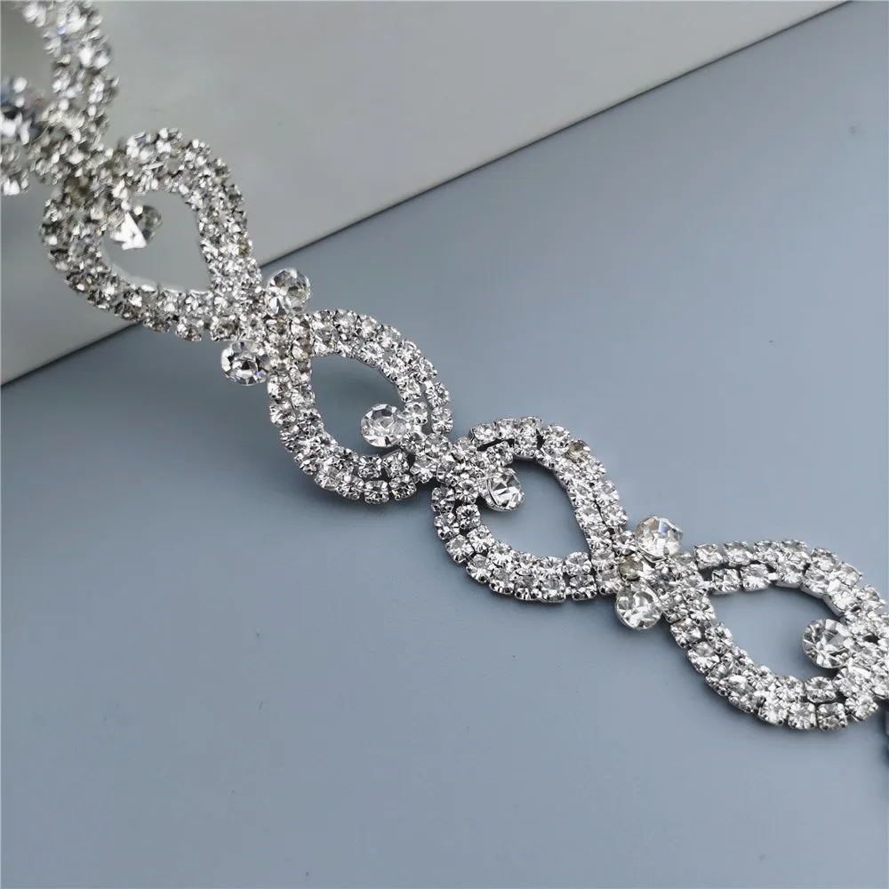 Цепочка для украшения Стразы с кристаллами 1 метр | Дом и сад