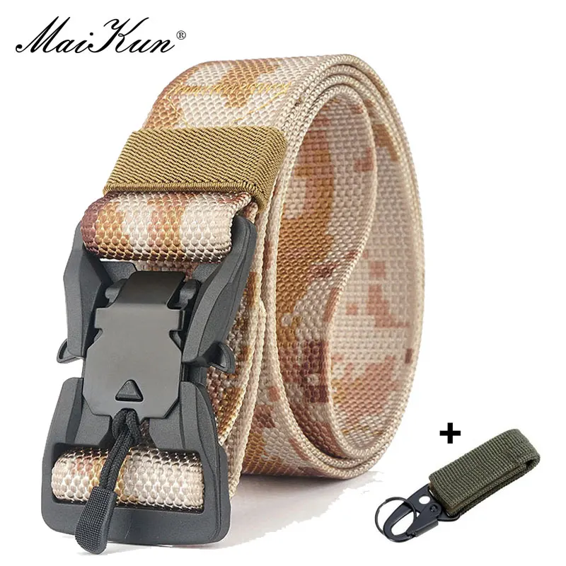 camouflage5-1 Maikun нейлоновые пояса для мужчин, ремень с металлической пряжкой, открытый охотничий ремень, военный инвентарь, боевой тактический Мужской ремень - Цвет: camouflage5-1
