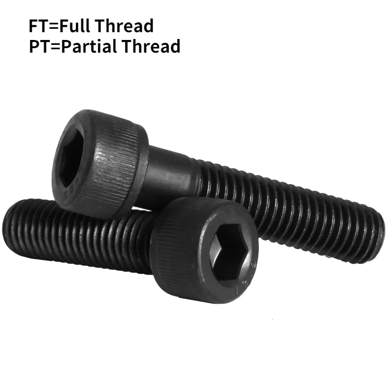 

M4 Cup Head Hexagon Socket Screws 12.9 Grade High-strength Cup-head Screws Cylindrical Head Bolts Screws Black FT/PT