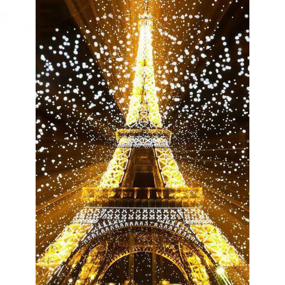 

5D алмазов картина живописная светильник башня Алмазная вышивка пейзаж картины Вышивка крестом полный стразы Мозаика Декор для дома подаро...