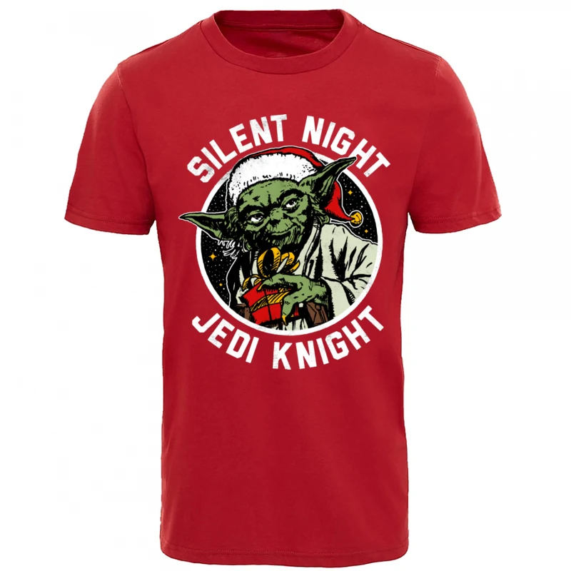 Silent Knight футболка Для мужчин Star Wars Счастливого Рождества Санта Клаус мастер Yoda Rebel