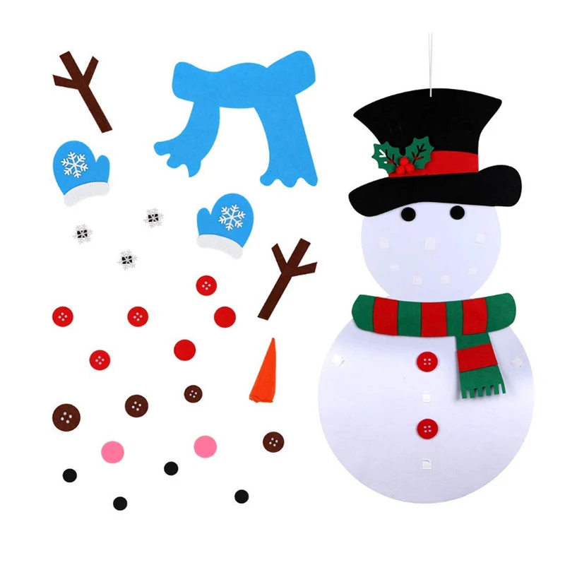 Фетровая игрушка Снежный человек съемные два костюма Висячие фетровая