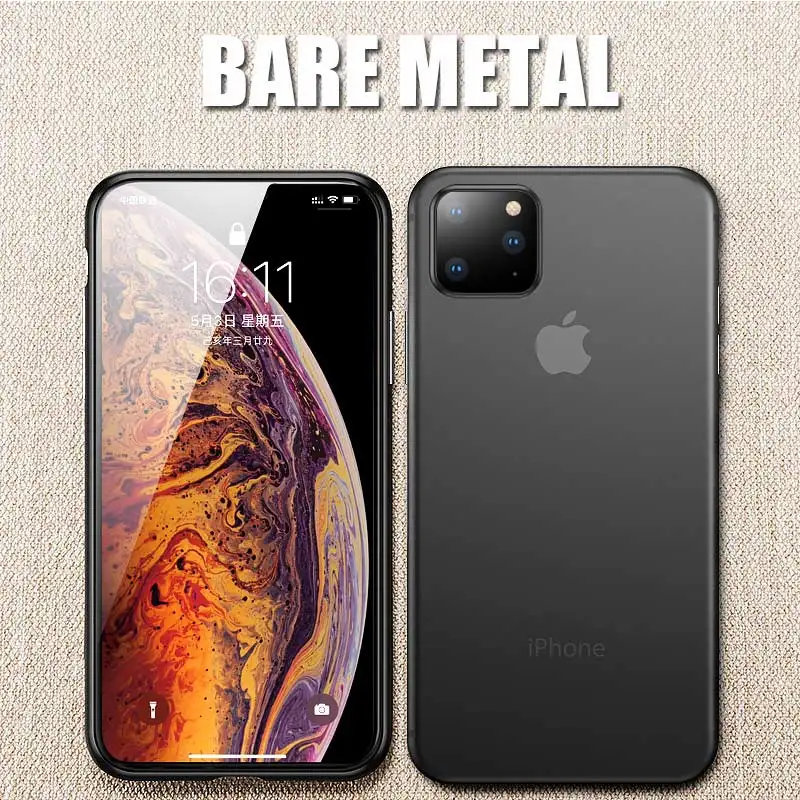 Чехол для Iphone 11 Pro роскошный противоударный супертонкий силиконовый чехол 0 2 мм