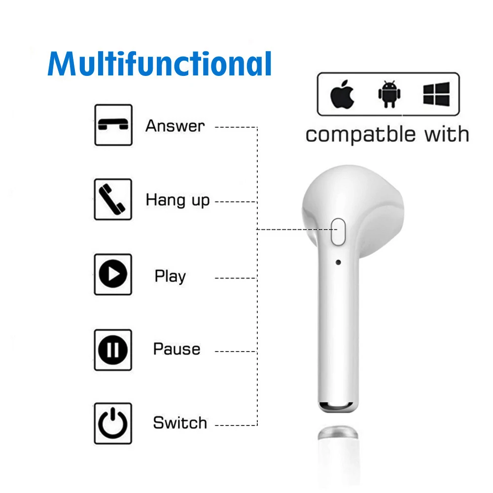 Tws наушники i12 с сенсорной клавишей и поддержкой Bluetooth 5 0|Наушники гарнитуры| |