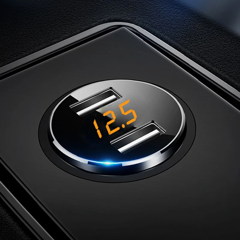 Мини двойной зарядное устройство usb 3.6A цифровой светодиодный Дисплей Зарядные