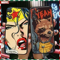 marvel comics heroes for xiaomi redmi note 10s 10 9t 9s 9 8t 8 7s 7 6 5a 5 pro max soft black phone case