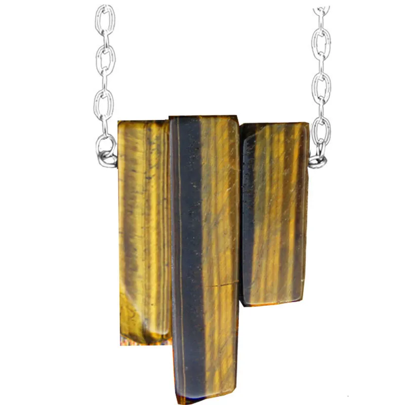 Irregular Rectangle Lapis Lazuli Necklace Vintage Handmade Natural Stone Necklace For Women Stainless Steel Jewelry TN436