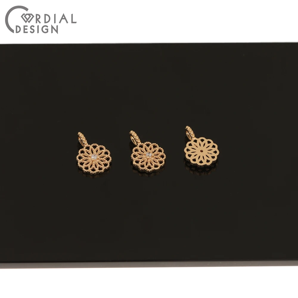 

Cordial Design 100Pcs 10*15MM Jewelry Accessories/DIY Making/CZ Charms/Flower Shape/Hand Made/Jewelry Findings & Components
