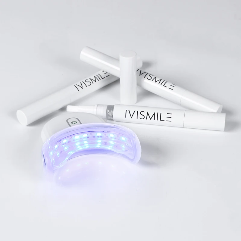 

IVISMILE Dental Teeth Whitening Kit White 32 LED Lights Bleaching System Set Tooth Whitener Remove Plaque Stains Peroxide