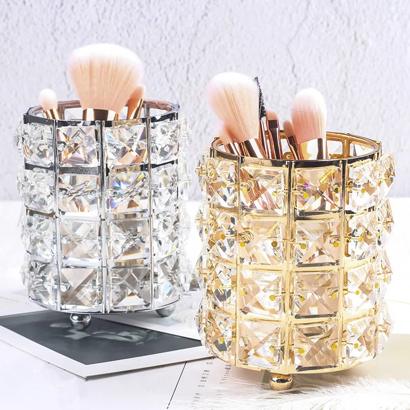 

Fashion Women Makeup Brush Bucket Cosmetic Storage Box Pencil Vase Comb Container