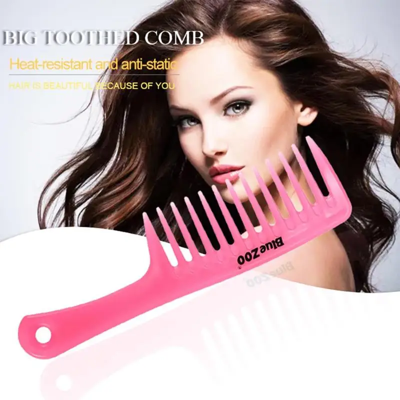 Антистатическая прямая ручка большая широкая зубная расческа для вьющихся волос