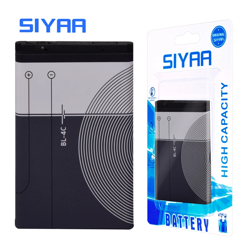 BL-4C SIYAA телефон Батарея BL-4C BL-5C BL-4B BL-5B BL-5J BV-5JW для Nokia 6100 6300 6260 6136S 2630 5070 C2-01 BL 4C BL 5C BL5C Батарея - Цвет: BL-4C