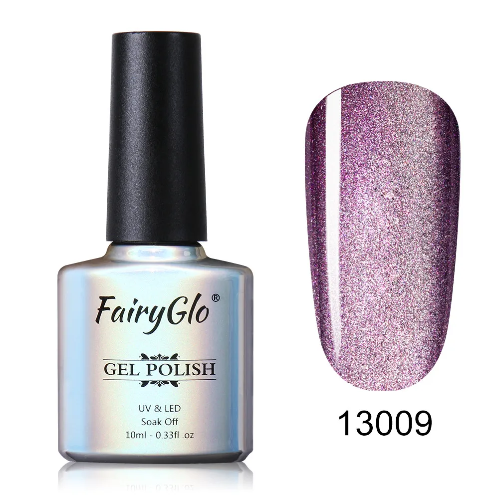 13009 FairyGlo 10ml 5D Wide Line Cat Eye UV Gel Polish Chameleon Cat's Eyes Nail Gel Polish Magentic Nail Gel Varnish Enamel Lacquer - Цвет: 13009
