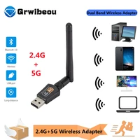 wireless usb wifi adapter 600mbps wi fi dongle pc network card dual band wifi 5 ghz adapter lan usb ethernet receiver