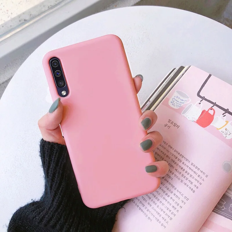Pink Чехол для samsung galaxy a50 a70 s8 s10 a40 a20 a30 s9 plus note 9 10 8 a7 a8 s7 edge a10 m10 a71 a51 чехол Чехол-футляр - Цвет: Pink
