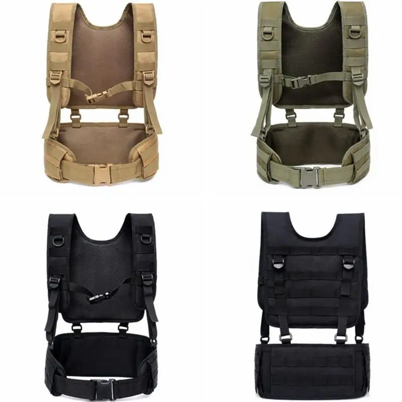 Тактический Жилет MOLLE 1000D нейлоновый жилет ремень боевой армейский боевой пояс Куммер для мужчин с плечевым ремнем боевой пояс