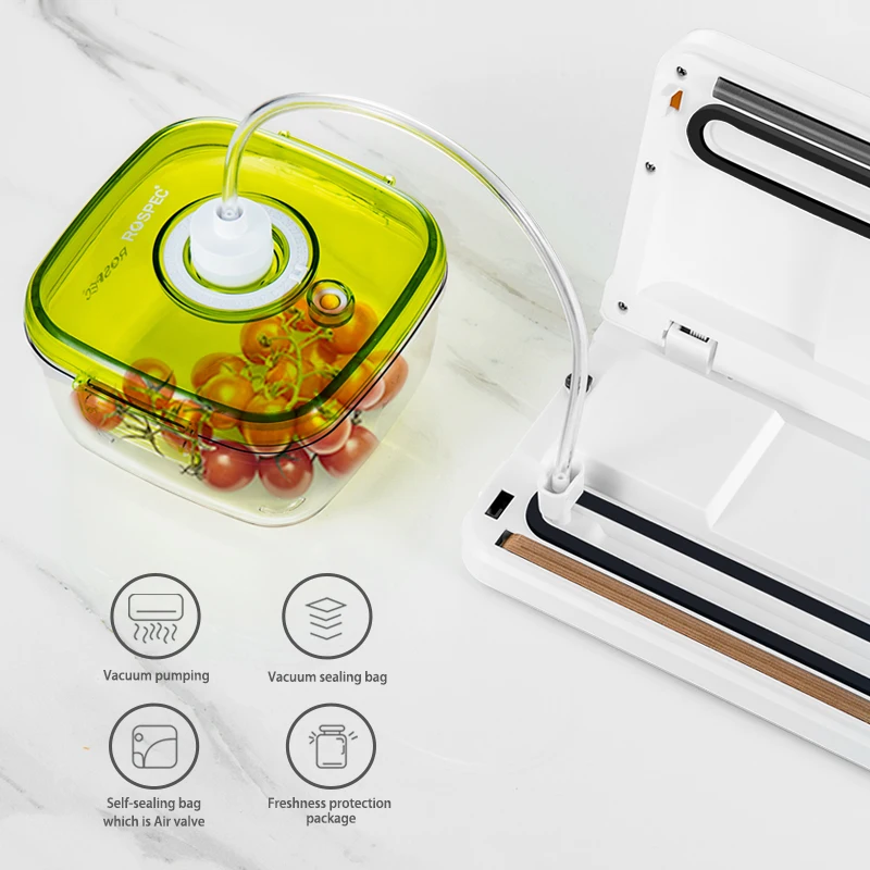 ROSPEC Automatic Vacuum Sealer with Free Seal Bag Packaging Machine Food Storage Freshness Preservatio | Бытовая техника